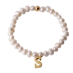 Pulsera Perlas de Inicial Galia - S