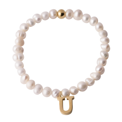 Pulsera Perlas de Inicial Galia - U