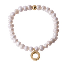 Pulsera Perlas de Inicial Galia - O