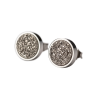 Aretes Anya – Plata y Piedra Drusa Metálica