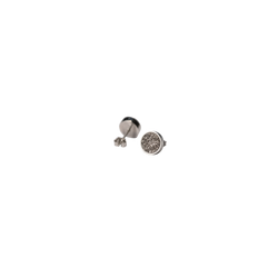 Aretes Anya – Plata y Piedra Drusa Metálica
