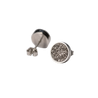 Aretes Anya – Plata y Piedra Drusa Metálica