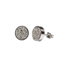 Aretes Anya – Plata y Piedra Drusa Metálica