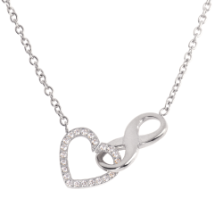 Collar Corazón Infinito Nia - Plata