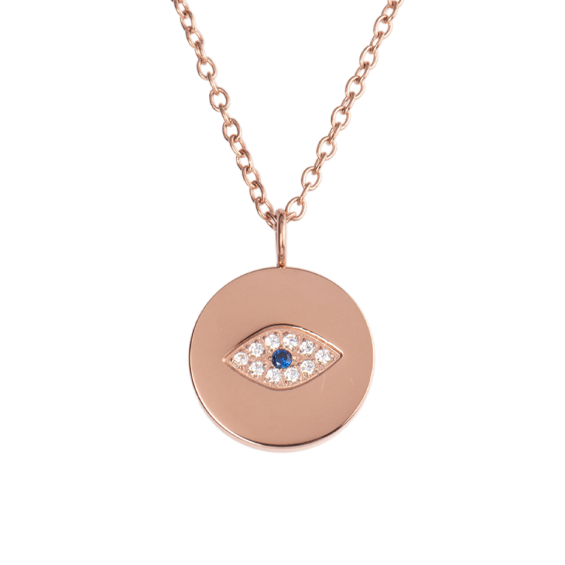Dije de Ojo Turco Fara - Oro Rosa
